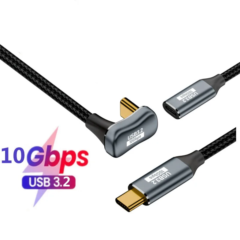Cable USB tipo C en forma de U, 5A, PD, 100W, usb3.2, gen2, tipo C, carga rápida, Compatible con Samsung, MacBook, dispositivos de USB-C, 4k @ 60Hz, 10gbps