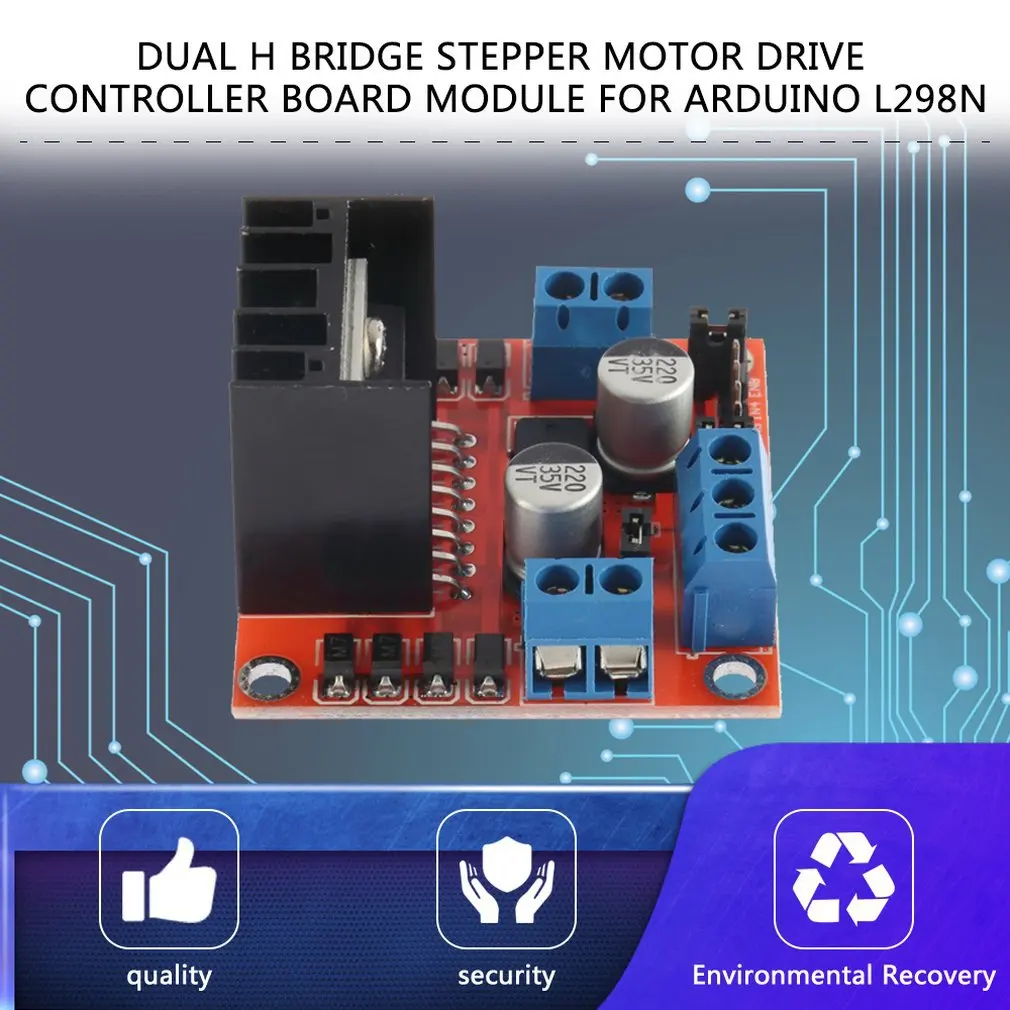Placa controladora de accionamiento de Motor L298N para Arduino Smart Car L298 DC Dual H Bridge Robot módulo de accionamiento de Control de Motor paso a paso - imagen 4