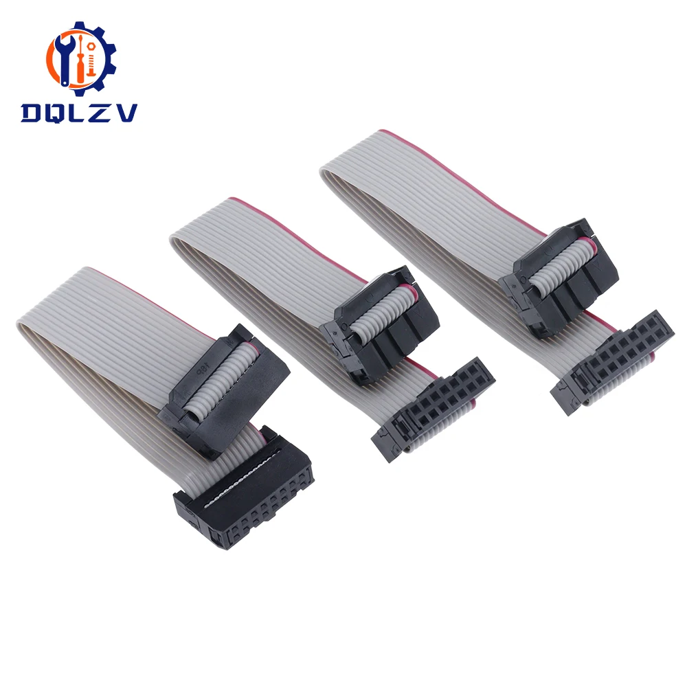 1 Uds. FC-6/8/10/16/20/40/50 pines de paso de 2,54 MM 20/30/50/CM cinta plana gris Jtag Isp Cable de datos de descarga 2,54mm - imagen 4