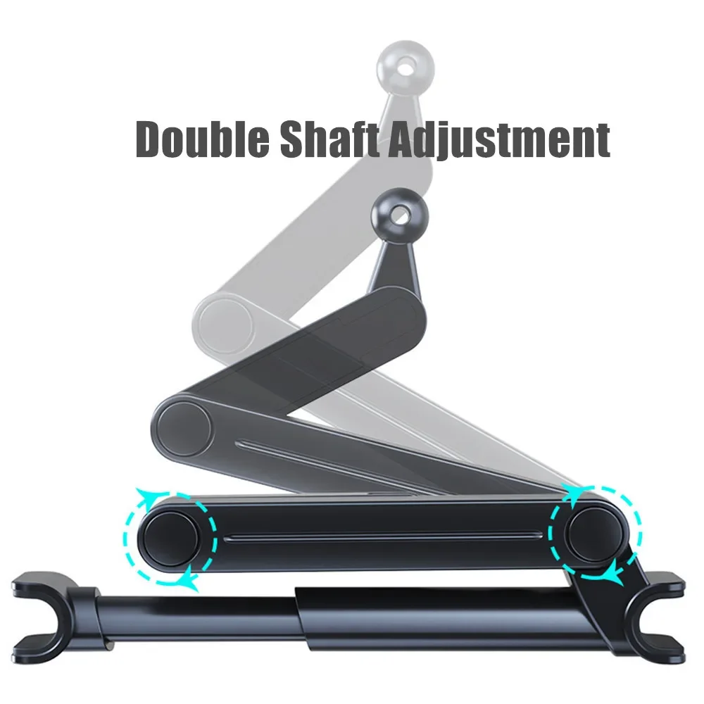 Soporte para reposacabezas de coche, soporte para asiento trasero de tableta de 13 pulgadas, rotación de 360 grados, soporte de Clip de gran tamaño, brazo largo, Universal, 4-13 pulgadas - imagen 4