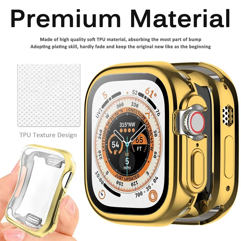 Funda completa de TPU para Apple Watch Ultra 2, 49mm, 42mm, 44mm, 40mm, 38mm, Protector de pantalla para iWatch series 8, 7, 6, 5, 4 SE, 45mm, 41mm - imagen 5