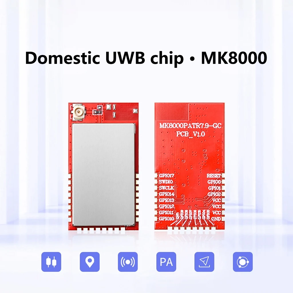 MK8000PA+LNA 300m TOF Módulo de medición de distancia de posicionamiento PA/LAN 1 a 3 Módulo UWB