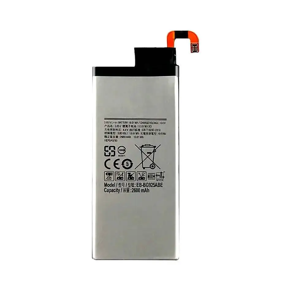 EB-BG925ABE de carga rápida de 2600Mah EB-BG925ABA batería de teléfono móvil para Samsung Galaxy S6 Edge G925 G925S G925K G9200 - imagen 2