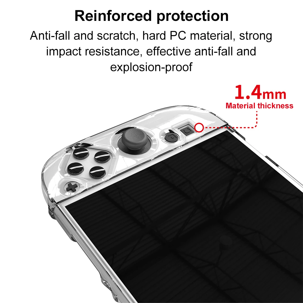 Estuche rígido de PC transparente portátil para Switch 2 Joycon, funda protectora a prueba de golpes, funda protectora anticaída, accesorios - imagen 5