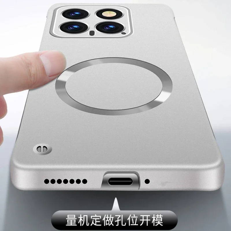 Para Xiaomi 15 Ultra pintura metálica sin marco delgada funda dura para PC para Xiaomi Mi 15 Ultra 15pro magnética para Magsafe funda protectora - imagen 3