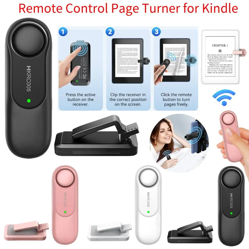 Cámara giratoria de página con Control remoto, videocámara, cámara de lectura manos libres, grabación de vídeo, extensor de Control remoto para Kindle Paperwhite