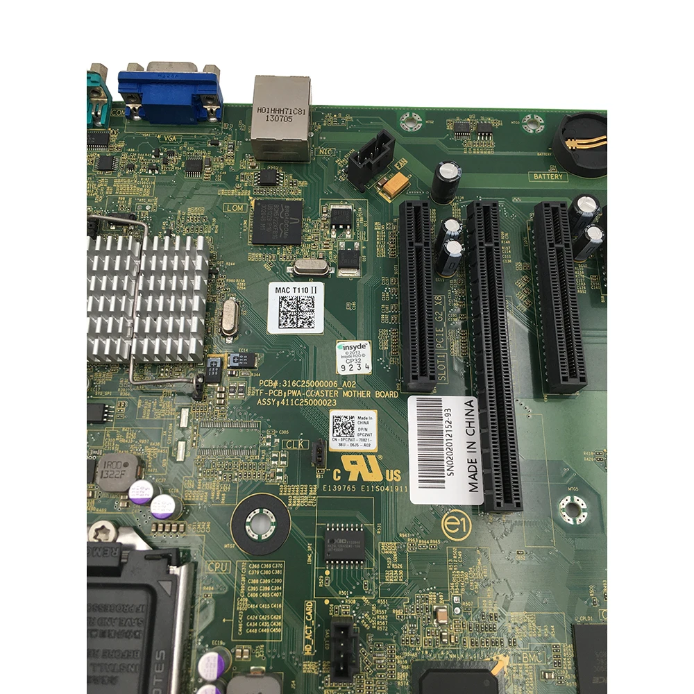 Para DELL PM2CW W6TWP 2TW3W 15TH9 C202 1155 placa base de servidor de alta calidad PowerEdge T110 II prueba de preenvío