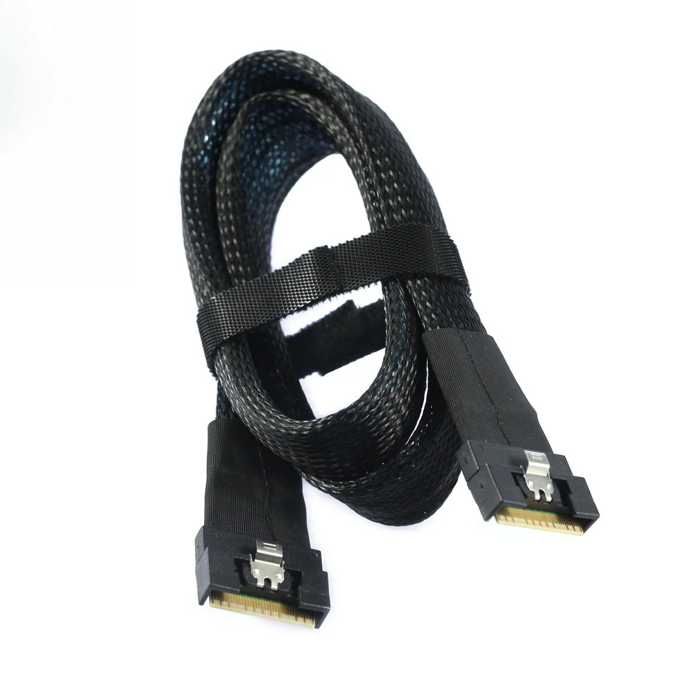 Slimsas MINI SAS SFF-8654 8I 74Pin PCIE servidor Cable interno de alta velocidad 8643/8611 4I/ 8654 8I-8654 4I longitud opcional 0,5 M 1M - imagen 5