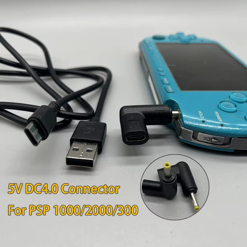 Par hembra TypeC DC4.0 * 1,7mm 5V para PSP 1000/2000/3000 adaptador de conversión de carga de energía USB a CC Mini adaptador de datos USB 1-5 uds - imagen 2