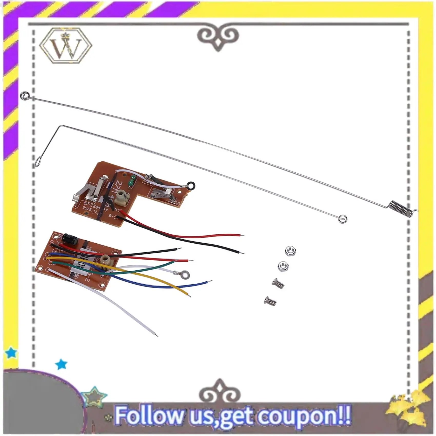 AU33-1 Juego de placa receptora y transmisor remoto de 4 canales 40MHZ con antena para piezas de Control remoto de Robot de coche RC DIY - imagen 4