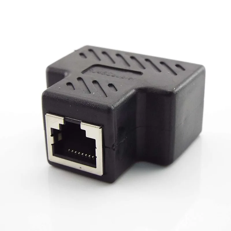 Conector de red RJ45 de 1 a 2 vías, Cable de red, distribuidor hembra, divisor de red Ethernet, adaptador de enchufe extensor C5 - imagen 4