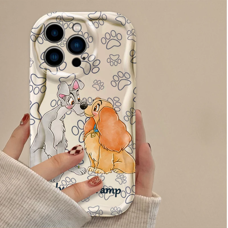 Funda mate Disney Lady and the Tramp para iPhone 16, 15, 14, 13, 12, 11 Pro Max X XR XS 8 7 Plus SE 2020, funda de silicona TPU a prueba de golpes - imagen 5