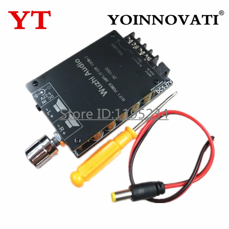 ZK-1002 HIFI TPA3116 100W * 2 amplificador Digital de alta potencia placa estéreo 100W + 100W AMP Amplificador Audio cine en casa - imagen 2