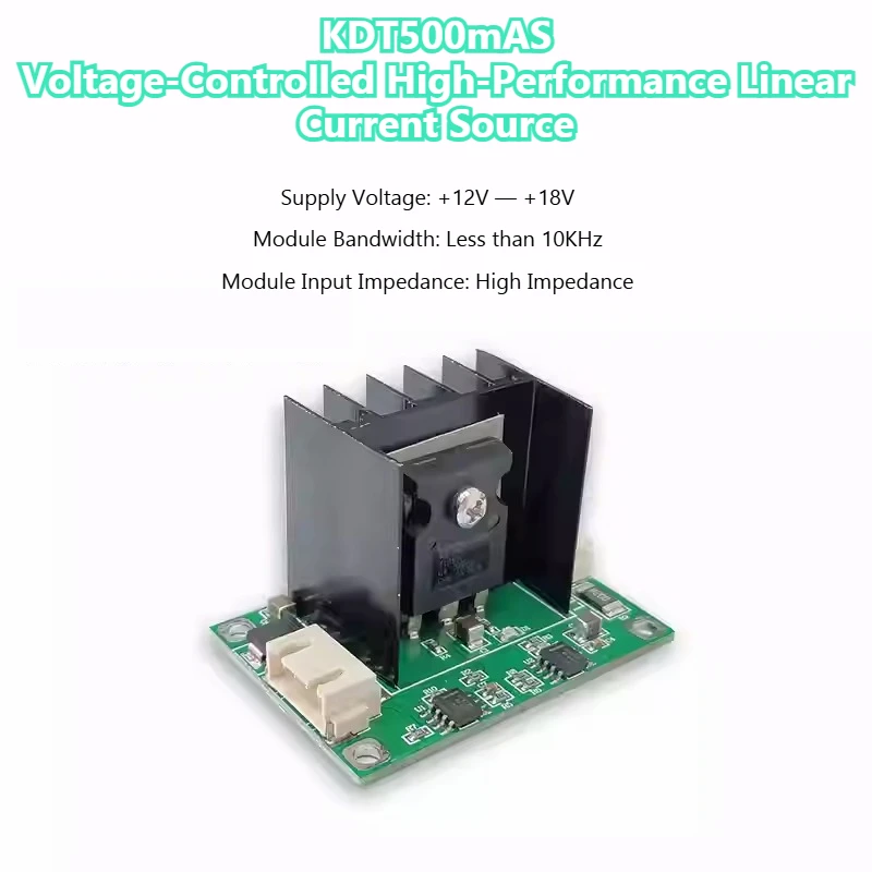 Módulo de fuente de corriente lineal alta KDT500mAS-001, controlador LED con controlador láser, fuente de corriente controlada por voltaje, corriente de amplio rango