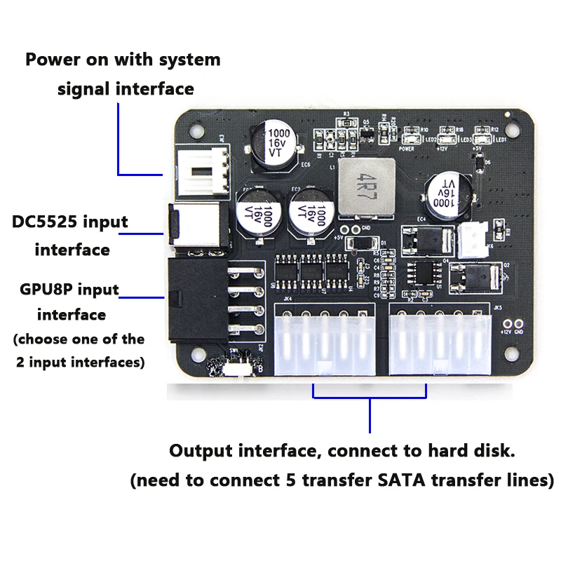 Fuente PicoPSU 200W para mini PC, NAS y HTPC - 12V SATA externa - imagen 4