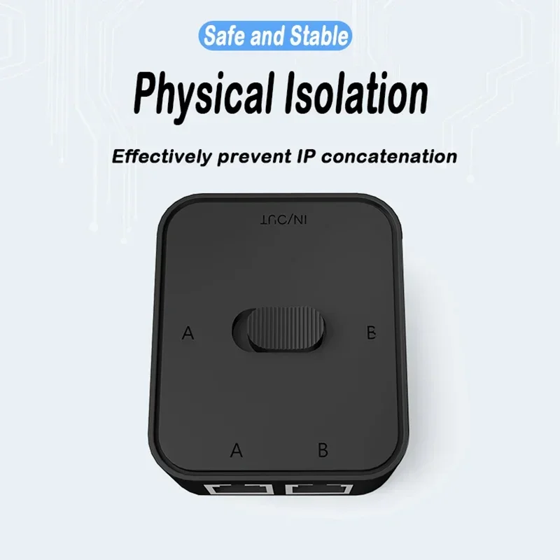 Conmutador de red Gigabit de 2 colores RJ45 sin fuente de alimentación Conmutador compartido de cable de red 2 en 1 de salida a voluntad - imagen 3