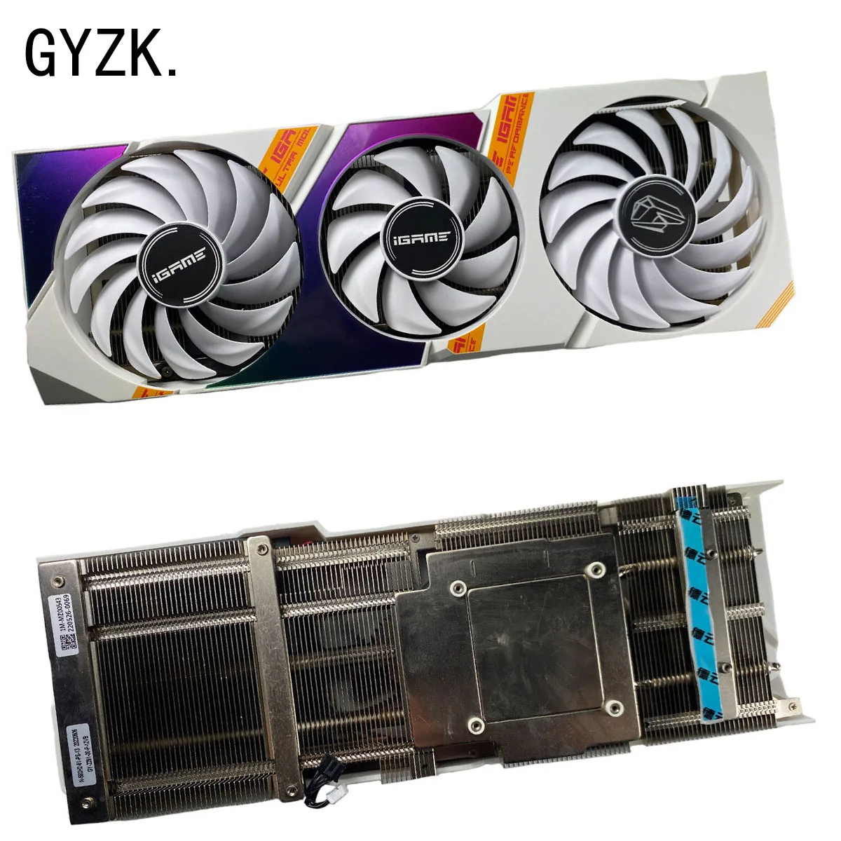 Nuevo para colorido GeForce RTX2060 12GB iGame Ultra blanco ventilador de repuesto de tarjeta gráfica nuevo conjunto de módulo de radiador