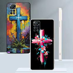 Funda blanda para Xiaomi Redmi Note 11s 10 11 Pro 14 Pro Plus 13 12 ProPlus 10Lite 12s 10 Cruz colorida