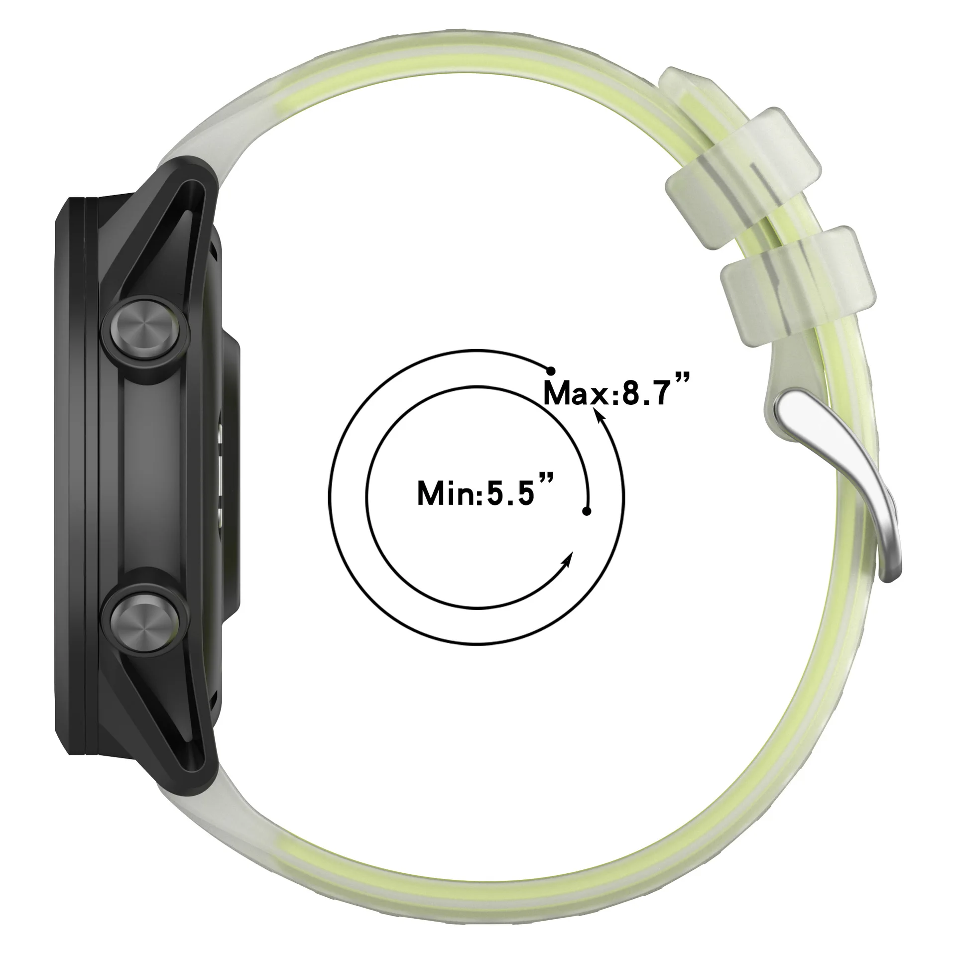 Correa de silicona de gelatina de 22mm para OnePlus Watch 3 2 2R/OnePlus, correa transparente de 46mm para OPPO Watch 4Pro X X2/Realme Watch S2 3 Pro - imagen 2