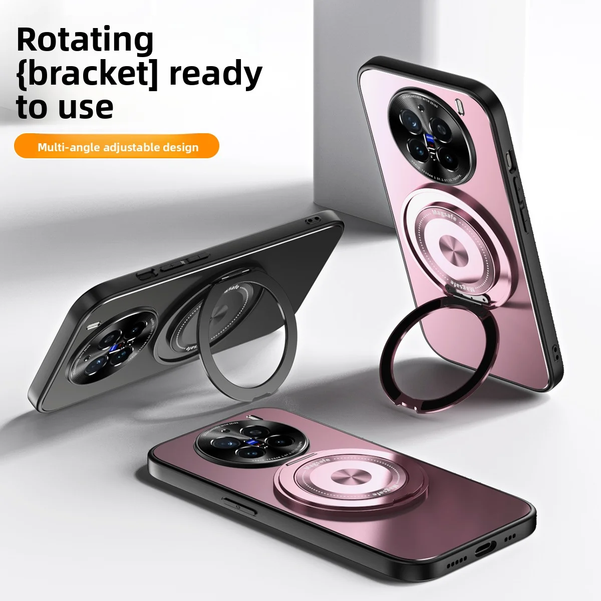 Para VIVO X300 Pro funda dura mate con anillo magnético MagSafe funda protectora trasera para VIVO X300 X200 Pro Mini X200S Shell - imagen 3