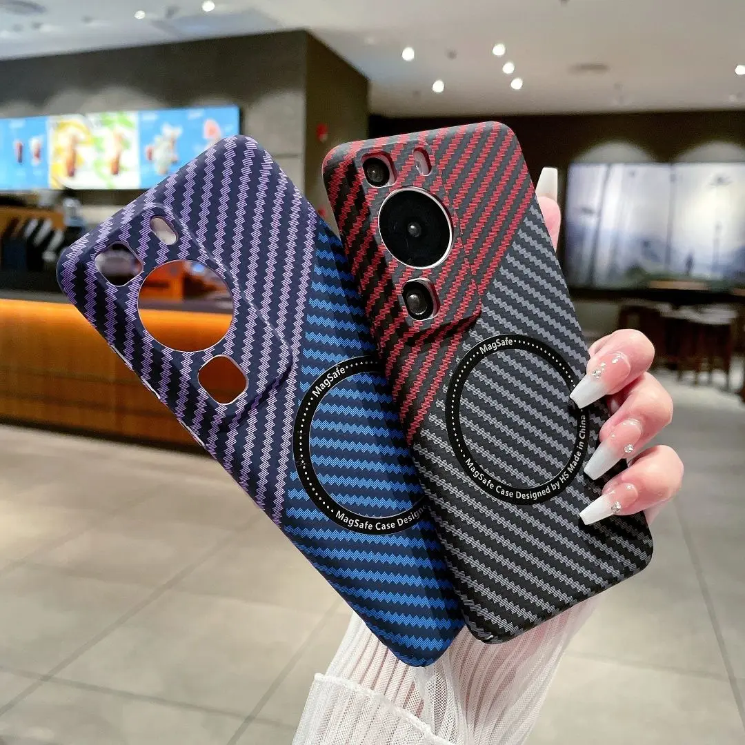 Funda trasera protectora magnética de fibra de carbono dura, carcasa para Huawei Honor 90, 80, 70, 60, 50 Pro - imagen 4
