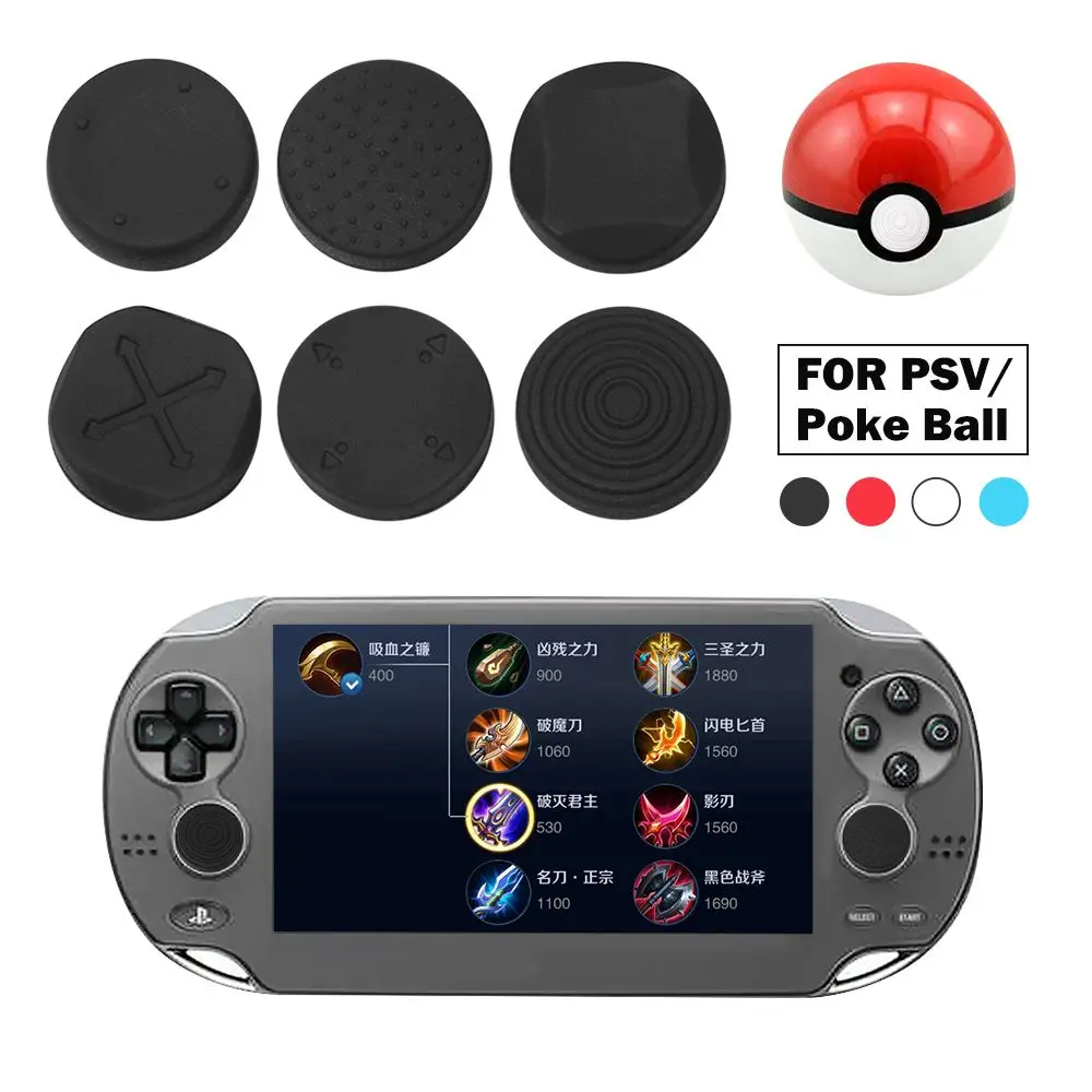 Tapa de agarre de silicona 6 en 1 para palanca de mando, funda protectora analógica para Sony PlayStation Psvita PS Vita PSV 1000/2000 Slim - imagen 5