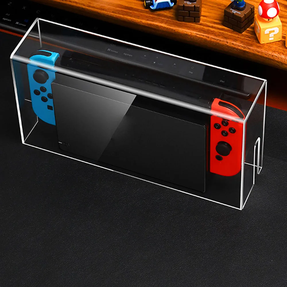 Cubierta antipolvo acrílica de almacenamiento transparente para interruptor NS OLED, cubierta para consola de juegos, caja de exhibición - imagen 2