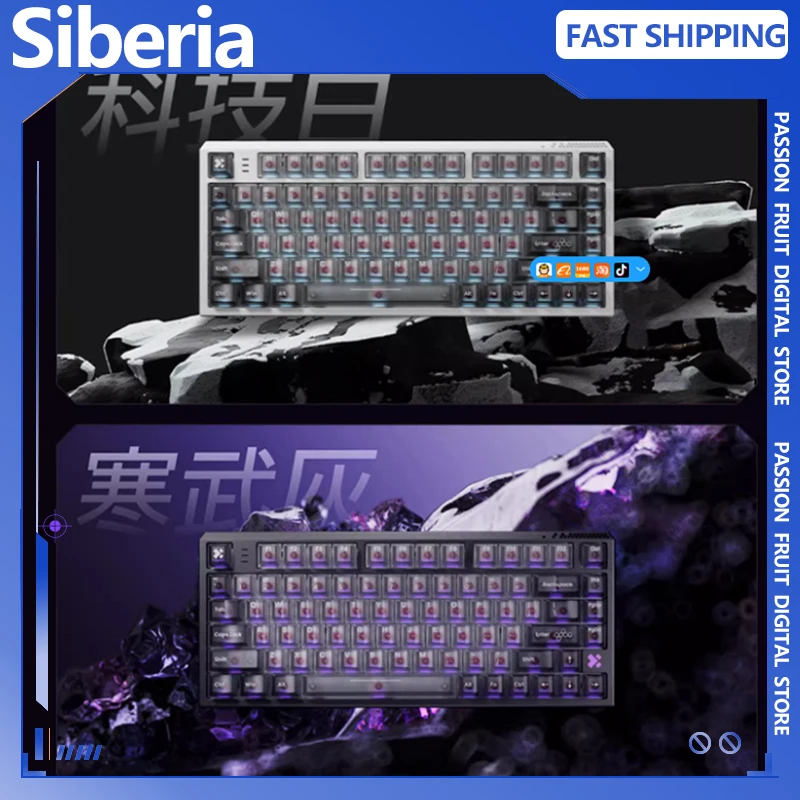 Nuevo Teclado mecánico Siberia NP75 con interruptor magnético, 75 teclas, 0,01mm, RT 8K, tasa de retorno, HIFI, tecla completa, teclado intercambiable en caliente para juegos