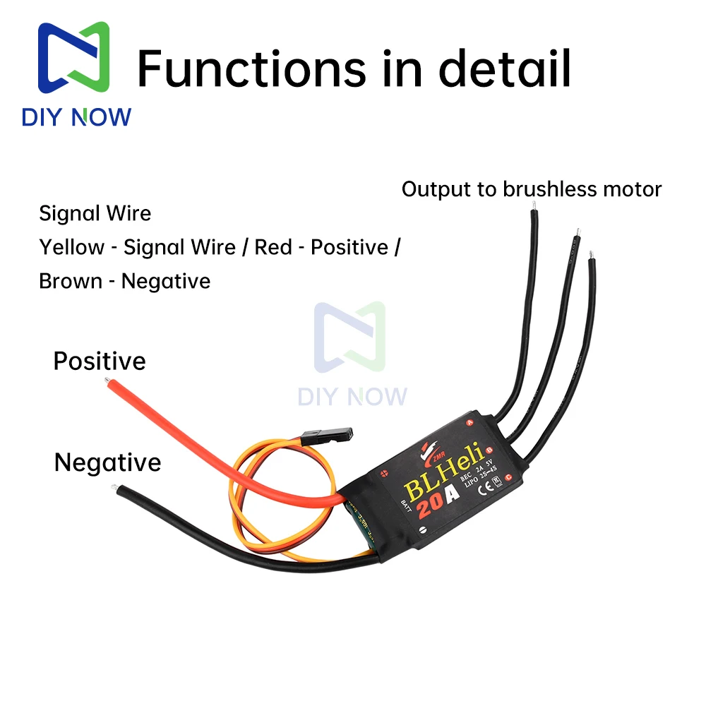BLHeli sin escobillas ESC 12A 20A 30A 40A 50A 60A 80A con UBEC para Quadcopter modelo de avión ala fija multieje DIY FPV RC Drone - imagen 4