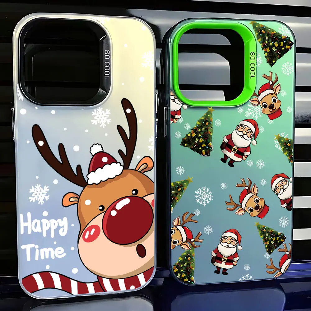 Funda de teléfono con patrón navideño de Papá Noel para Xiaomi Mi 11 12T 12 13 14 Poco X3 F4 X5 F6 GT NFC Pro 5G, funda trasera a prueba de golpes - imagen 3