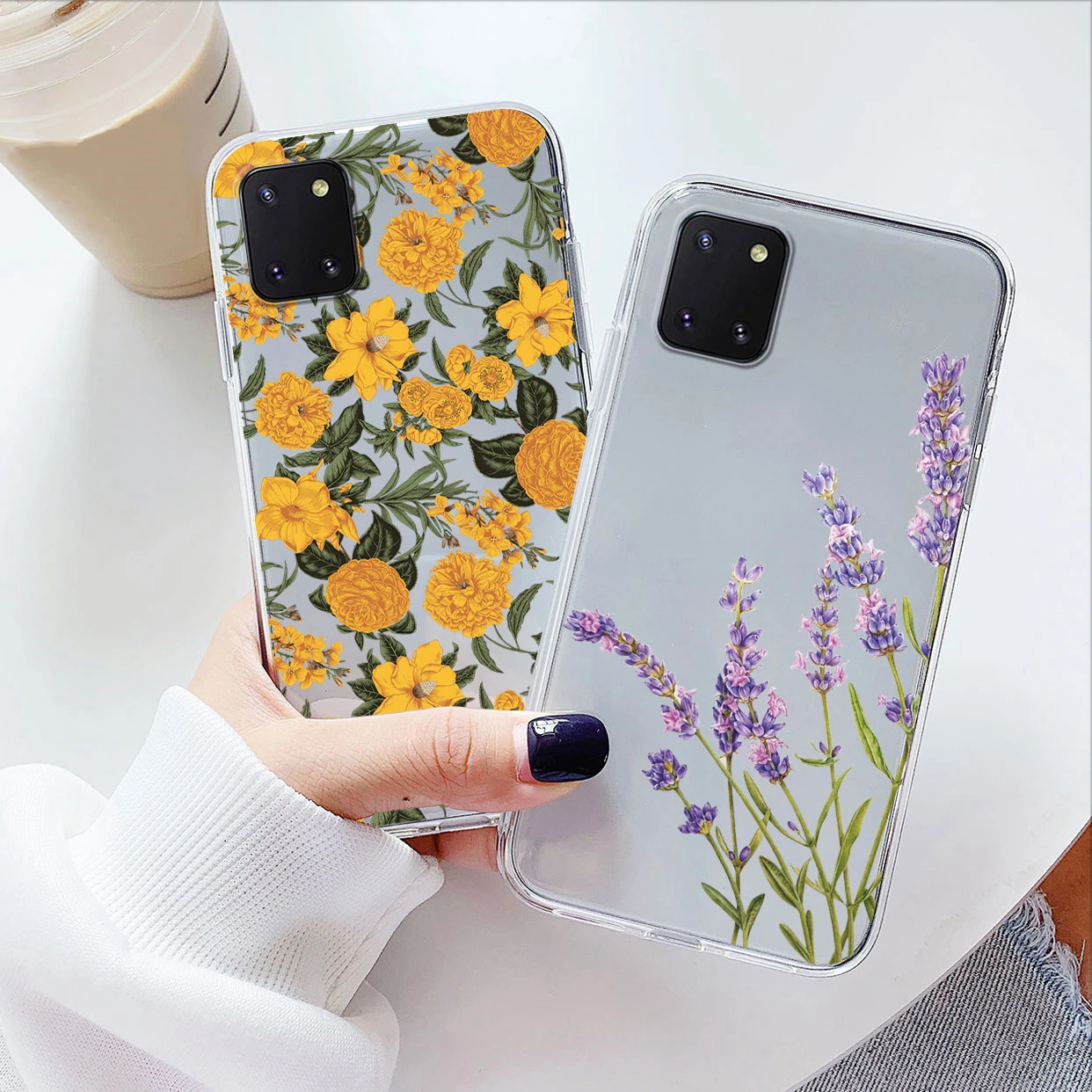 Bumper Soft Case For Samsung Galaxy Note 10 Lite Cover TPU Cartoon Pattern Flower Smile Face Fundas For Samsung Note10 Lite Capa - imagen 3