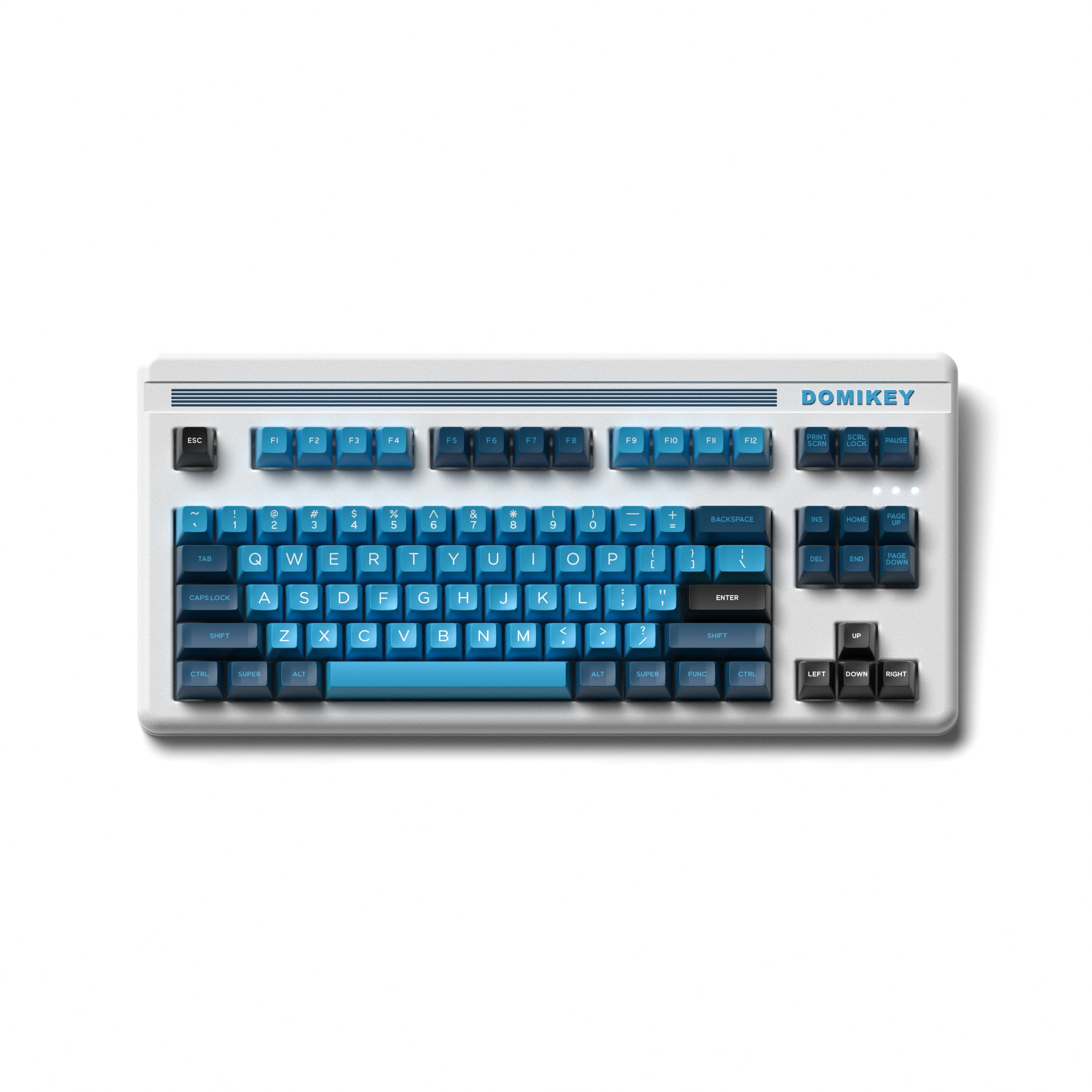 Domikey BlueWave SA Profile ABS Teclas de doble disparo 159 teclas para teclado mecánico personalizado