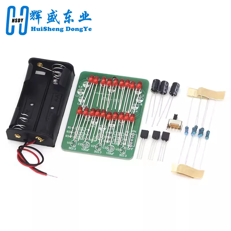 Kit de lámpara LED intermitente de agua en forma de corazón, bricolaje, enseñanza electrónica a granel, formación, fabricante de soldadura, producción y montaje - imagen 3