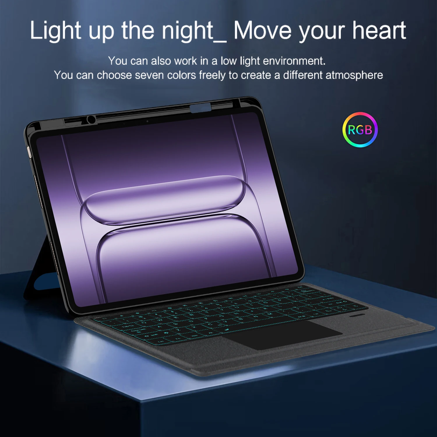 AJIUYU teclado táctil para OnePlus Pad2 PRO 2025 funda OnePlus Pad 2 Pro 13,2 pulgadas OPD2413 cubierta de teclado mágico desmontable - imagen 4