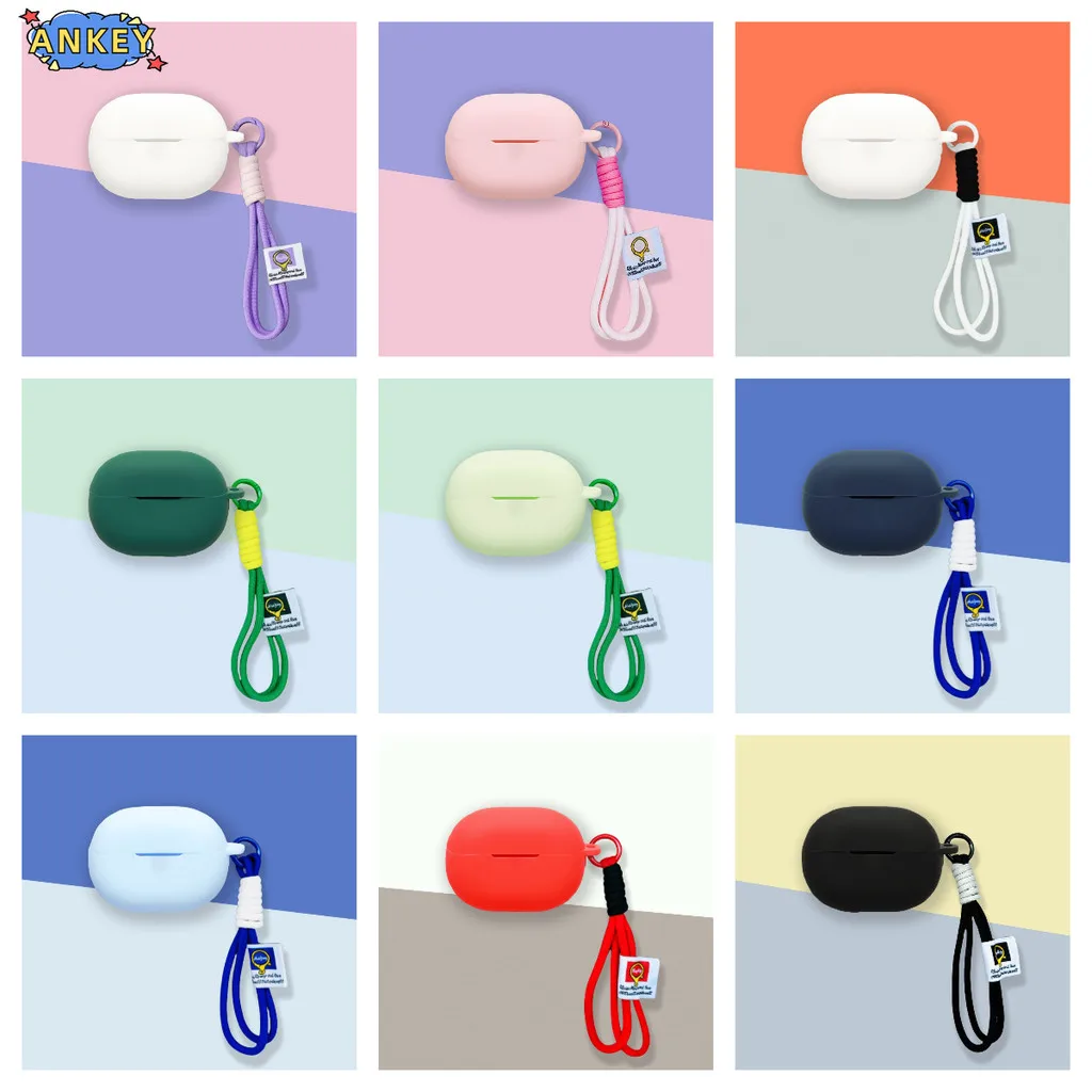 Funda para auriculares Huawei FreeBuds Pro 5, funda de silicona Premium a prueba de golpes, puerto de carga accesible con cordón de mosquetón - imagen 3