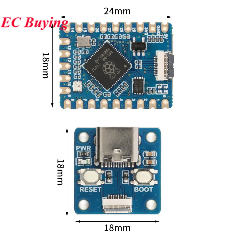5 uds/1 unidad RP2040-Tiny Wio RP2040 ZERO Raspberry Pi PICO Placa de desarrollo módulo WiFi inalámbrico 264KB SRAM 2MB Flash para Arduino - imagen 2