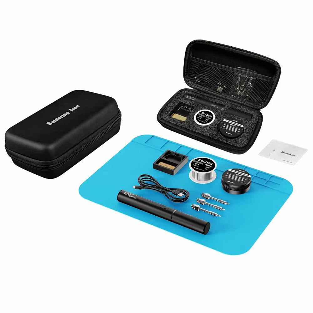 Soldador USB de 5V y 8W con batería de litio, herramientas de soldadura de reparación portátiles, estación de soldadura eléctrica, alambre de soldadura