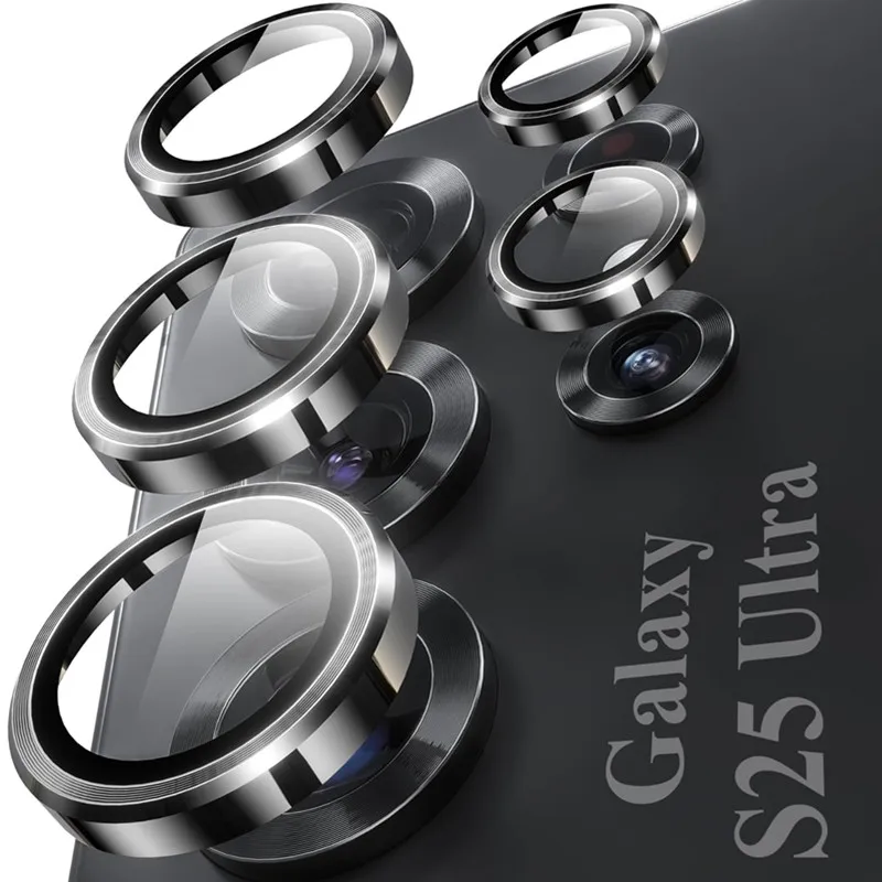 Metal Individual Ring Camera Lens Protector for Samsung Galaxy S24 Ultra S23 Plus S25 Edge S25edge Tempered Glass Full Cover