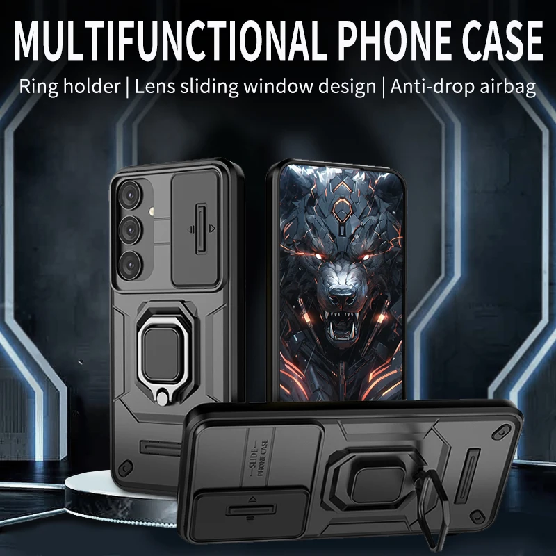 Funda de cámara con lente para Samsung Galaxy S24 Ultra S23 Plus A15 A25 A35 A55 A14 A24 A54 A13 M15 M35 M55 S24 + funda de teléfono a prueba de golpes - imagen 3