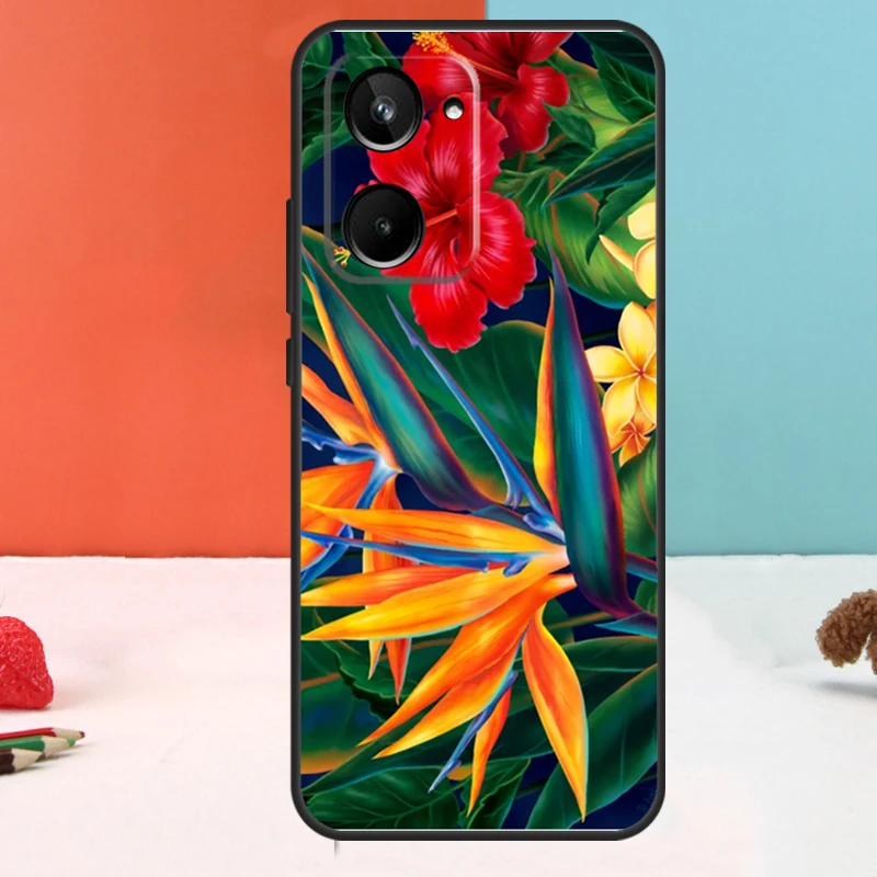 Funda de pájaros hawaianos del paraíso Tropical para Realme 15 Pro GT6 GT7 10 11 12 13 14 Pro Plus C51 C53 C55 C61 C63 C65 C67 C75 C71 - imagen 3