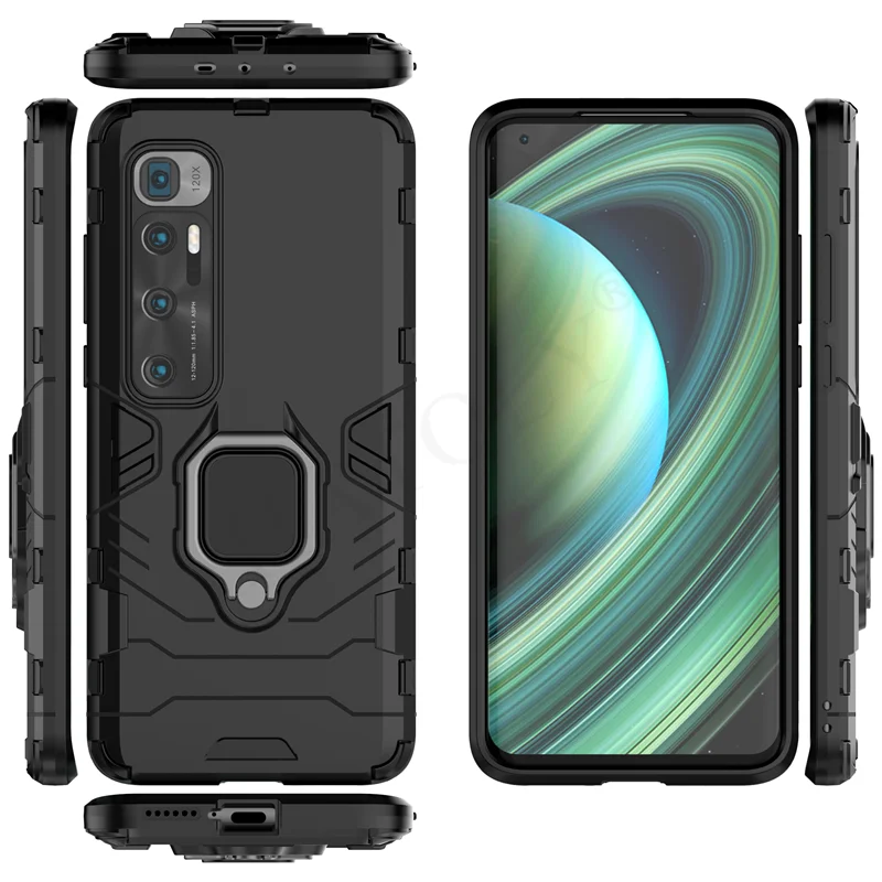 Para Xiaomi Mi 10 Ultra funda a prueba de golpes soporte de anillo magnético armadura contraportada Mi10 Ultra funda de teléfono para Xiaomi Mi 10 Ultra - imagen 3