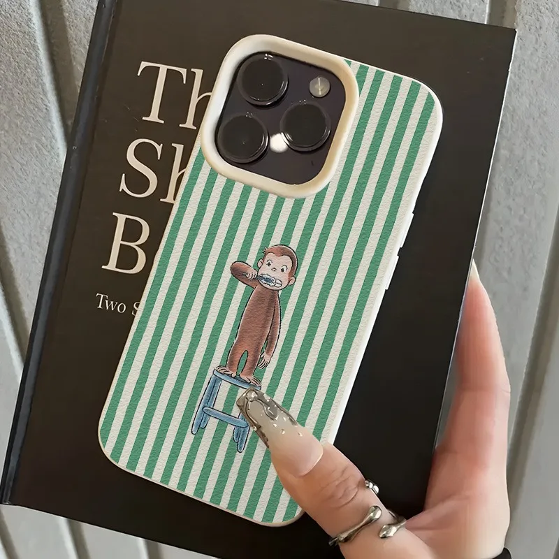 Funda de teléfono con diseño de lichi y mono, cepillo de dientes a rayas verdes, para Xiaomi Redmi 15C 14C 13C Redmi Note 14 Pro Plus 13 12 11 10 - imagen 5