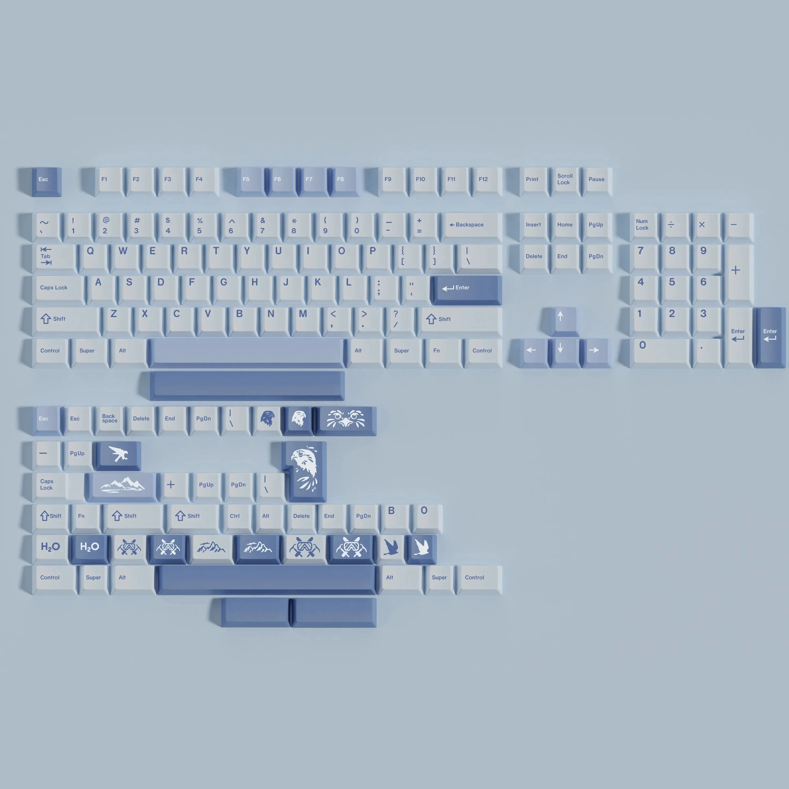 Teclas PBT de 156 teclas, placa silenciosa, sublimación de tinte de perfil de cereza para teclado mecánico MX Switch, barra espaciadora dividida doble B - imagen 5