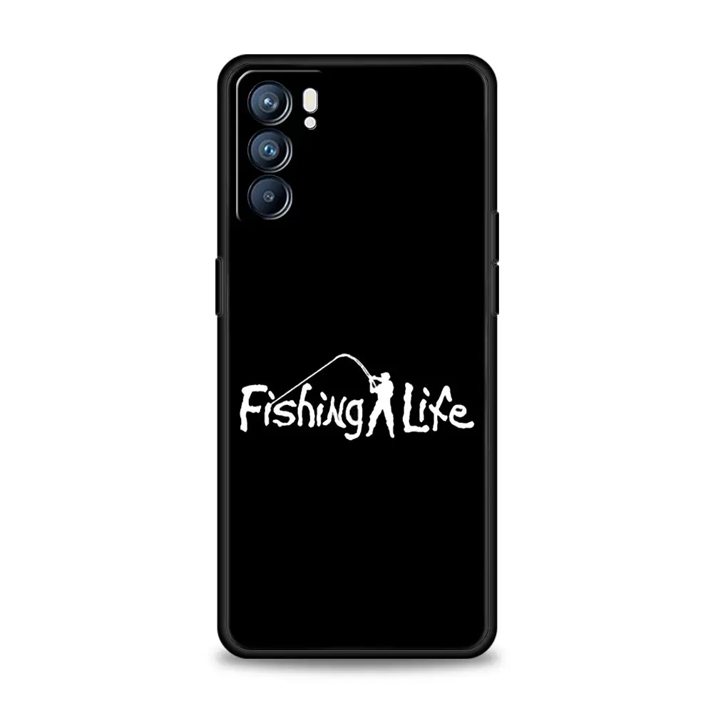 Funda de teléfono con latido del corazón de pesca para Oppo Reno14 Reno13 Reno12 11 F 10 Find X5 X9 Pro A54 5G A53 A52 A9 A74 A78 4G A79 A80 A98 - imagen 5