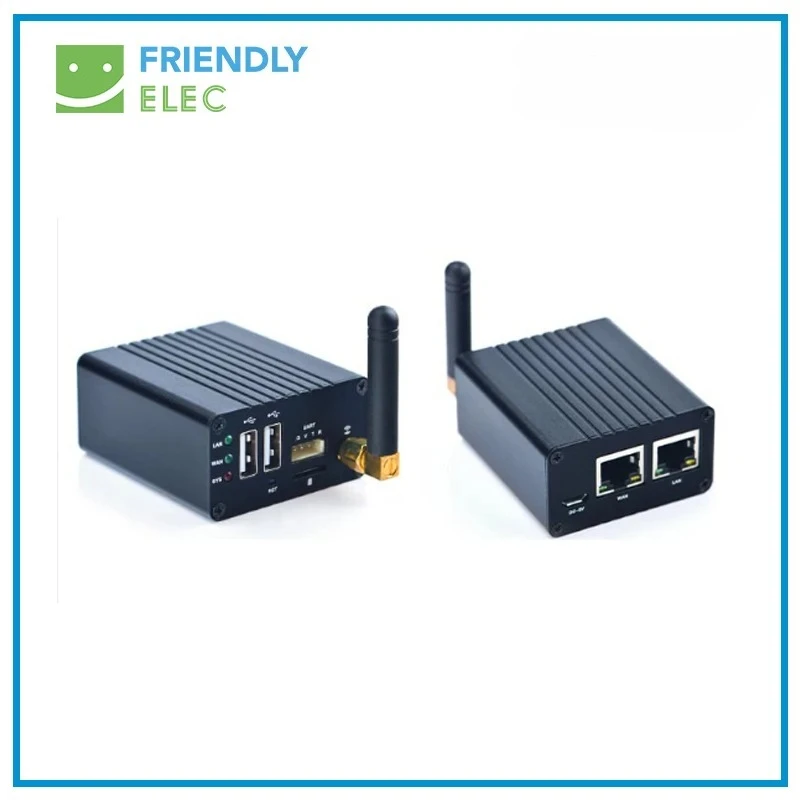 NanoPi R1 Allwinner H3 1GB RAM 8GB eMMC Gbps Ethernet Wifi Bluetooth OpenWRT cortex-A7 FriendlyELEC 5V2A alimentación UE/EE. UU. opcional - imagen 2