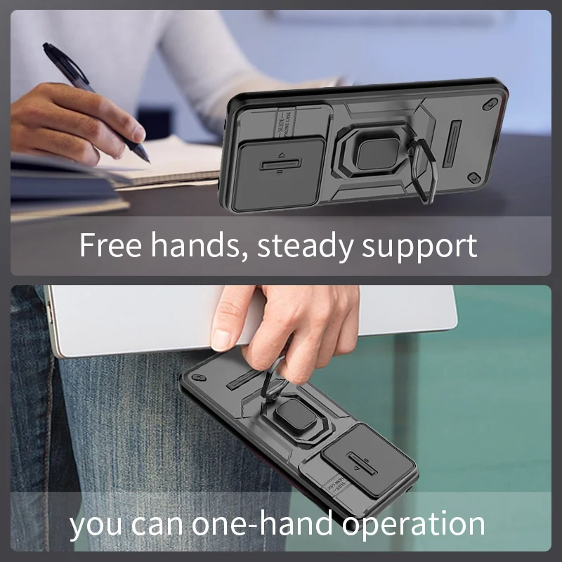 Para Vivo V60 Funda Vivo V60 V 60 Capas lente de cámara protectora de teléfono parachoques armadura trasera soporte de anillo a prueba de golpes Funda Vivo V60 - imagen 4