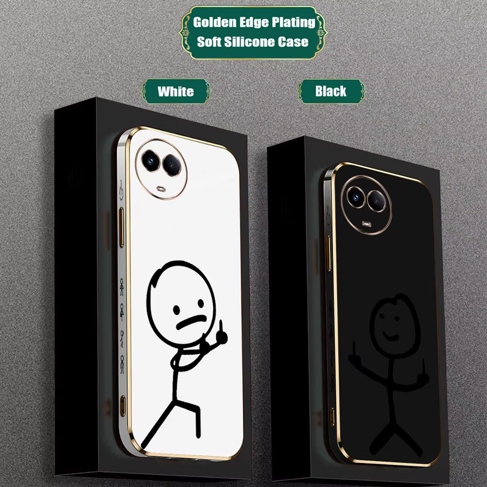 Funda de E-TPU suave para hombre, carcasa divertida de dedo medio para REALME GT 7, 8, 8I, 9, 9I, 10, 11, 12 PRO, C21Y, C33, C35, C53, C55, C63, C65 - imagen 2