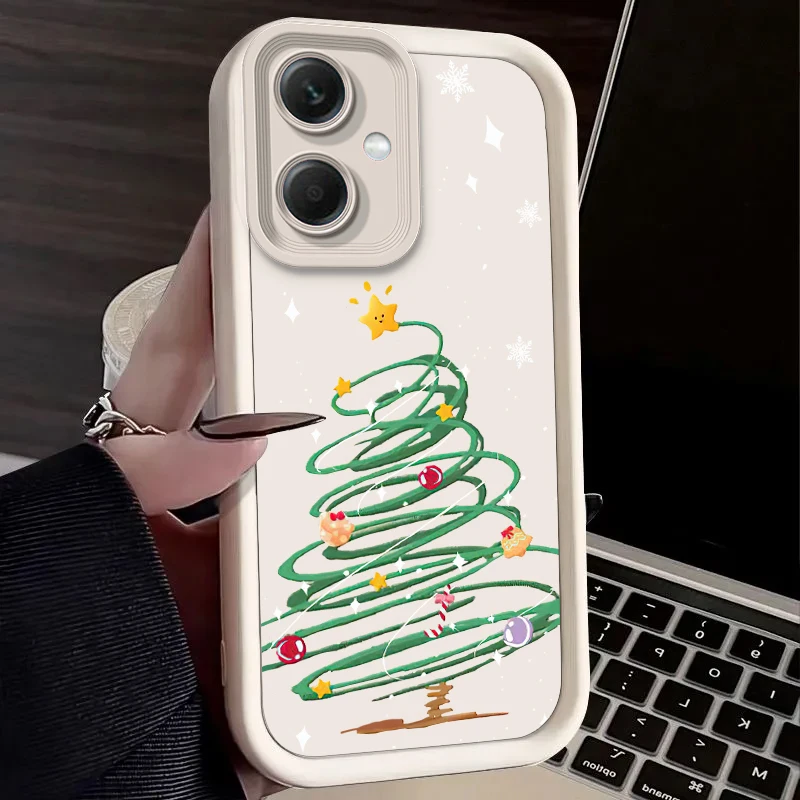 Funda de copos de nieve rojos grandes para Xiaomi Redmi Note 14 13 12 Turbo 11S 4G 11 10 Pro Plus 9 14C 13C 12C 9C A2 A1 Funda de silicona - imagen 2