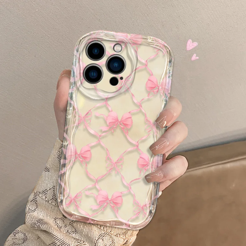 Funda de teléfono de Tpu con grafiti y lazo rosa para Poco F6 M6 M3 Pro F3 F5 X5 Pro M5S F4 X3 X4 GT M4 Pro, funda de teléfono suave transparente - imagen 5