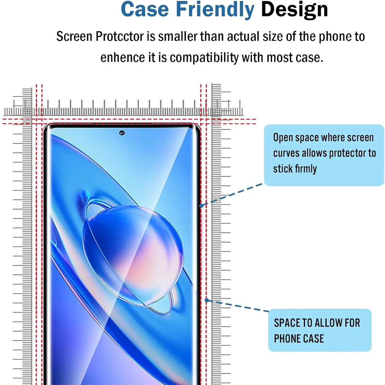 Pegamento de vidrio templado curvo 3D de cuatro lados para película Blackview A200 Pro - imagen 2